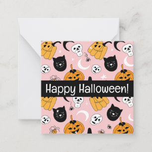 Cartões felizes de Halloween, fofos, estoque!