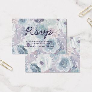 Cartões florais da inserção do Web site RSVP do