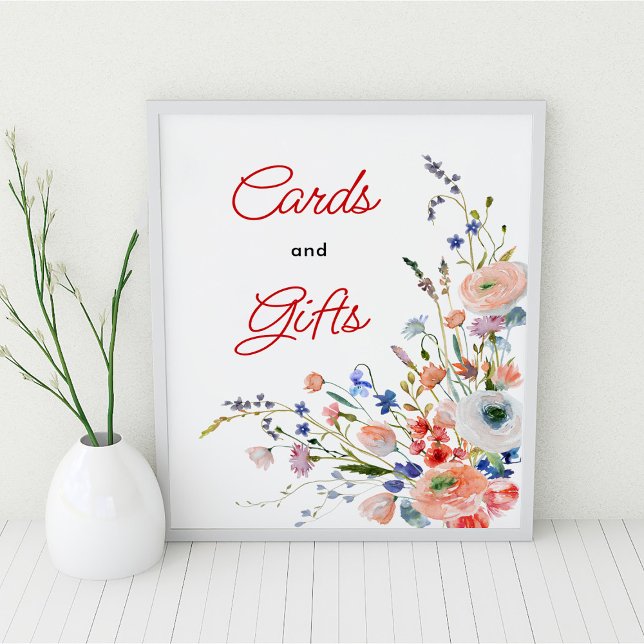 Cartões Florais Elegantes e Poster de Presente (Criador carregado)