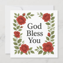 Cartões Florais Rosa Religiosos Deus Abençoe Você