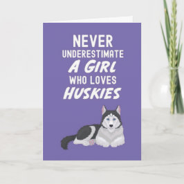 Cartões Fofo de Husky Rosa para Meninas Bebês Cach
