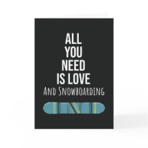 Cartões Fofos de Snowboard Snowboarder Esportes de