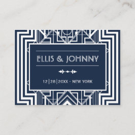 Cartões Geométricos de Local de Casamento do marin