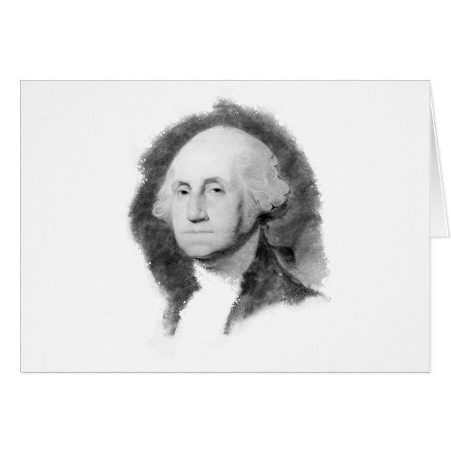 Cartões George Washington Portrait (Frente Horizontal)