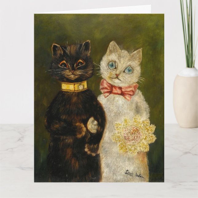 CARTÕES GRANDES DE GATO DE CASAMENTO LOUIS WAIN (Frente)