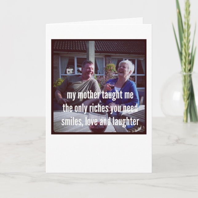 Cartões Haiku - Minha Mãe Me Ensinou (Frente)