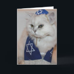 Cartões Hanukkah<br><div class="desc">Este é meu lindo gato persa Chelsea. Chelsea sabia como ela era bonita e amava a câmera. Esta é a última foto que Chelsea tirou antes de passar pela ponte do arco-íris em maio de 2013. Ela tinha dezesseis anos. Queria honrar a memória dela compartilhando esta foto muito especial dela....</div>