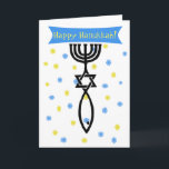 Cartões Hanukkah felizes<br><div class="desc">o símbolo do judaísmo messiânico.</div>