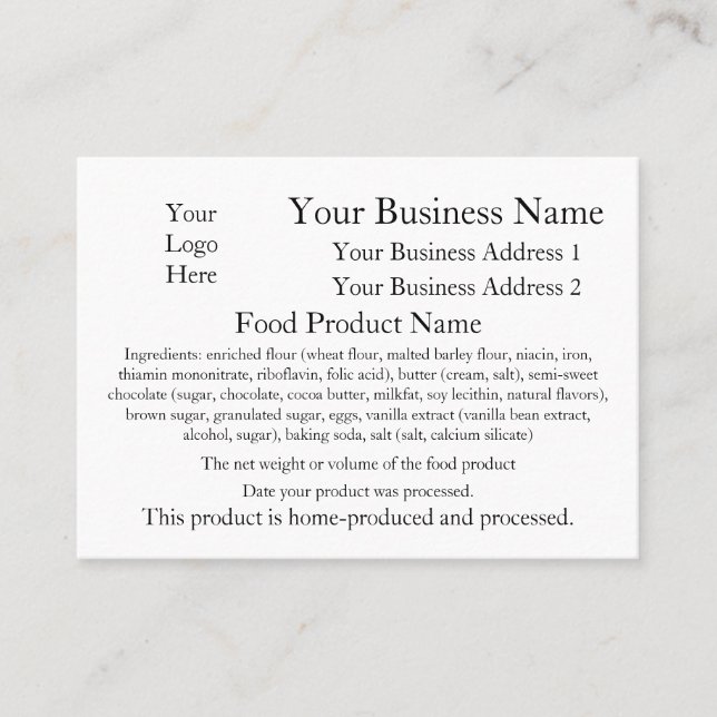 Cartões Home do padeiro de Kentucky (Frente)