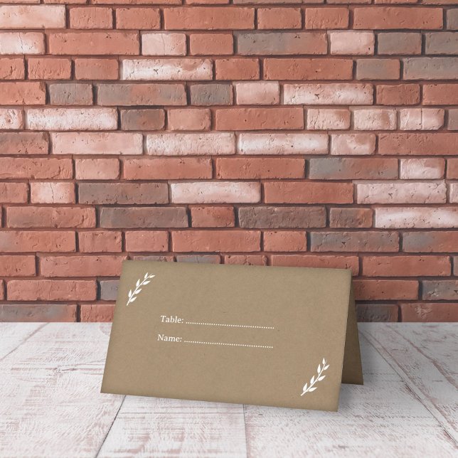 Cartões Kraft & Rustic Wedch Place (Kraft & Rustic Wedding Place Cards)