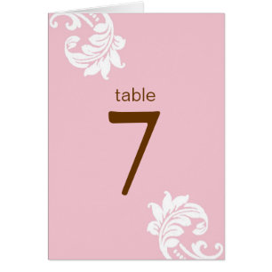 Cartões laterais da Mesa para Damáscaras Rosa