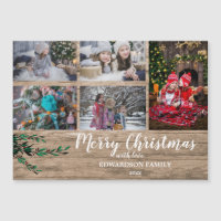 Cartões magnéticos de Natal para colagem da famíli