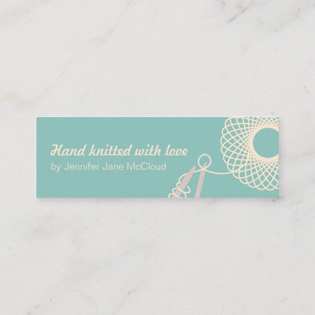 Cartões magros de creme de confecção de malhas do (Verso)