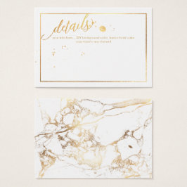 Cartões/Marble PixDezines / Branco+Dourado