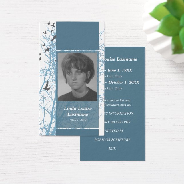 cartões memoriais: aves silhuscreen (Mesa)