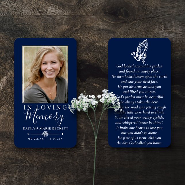 Cartões Memoriais Simples Personalizados De Rezaçã (Criador carregado)