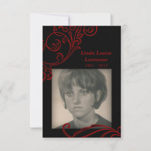 cartões memoriais: vermelho floresce
