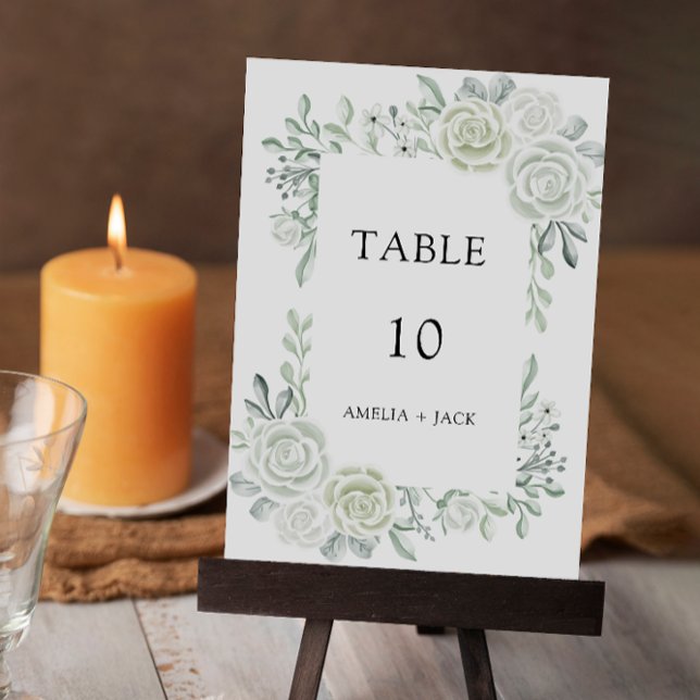 Cartões Mesa de Casamento Verde Emerald (Emerald Green Wedding Table Cards Template)