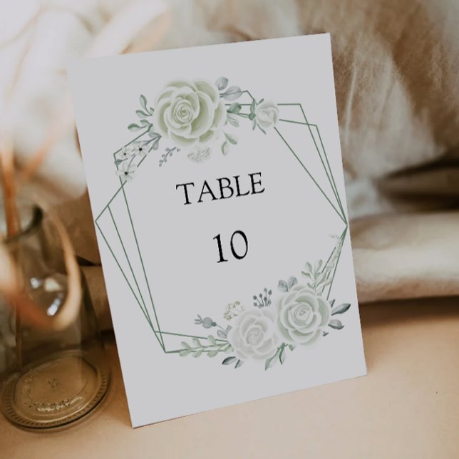 Cartões Mesa de Casamento Verde Emerald (Emerald Green Wedding Table Cards Template)