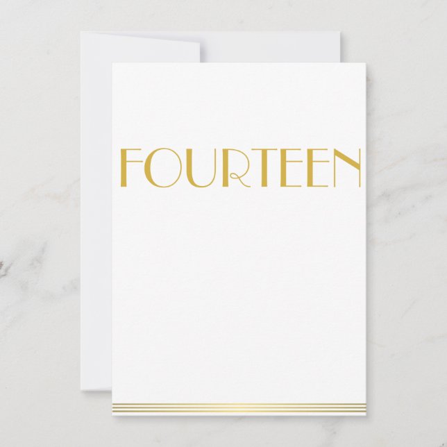 Cartões Mesas De Casamento De Excelente Dourado Ga (Frente)