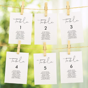 Cartões minimalistas manuscritos para casamento