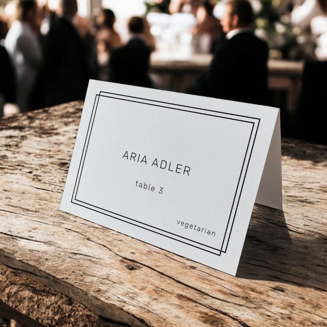 Cartões minimalistas modernos para locais / AVERY (Modern Minimalist Wedding Place Cards / AVERY)
