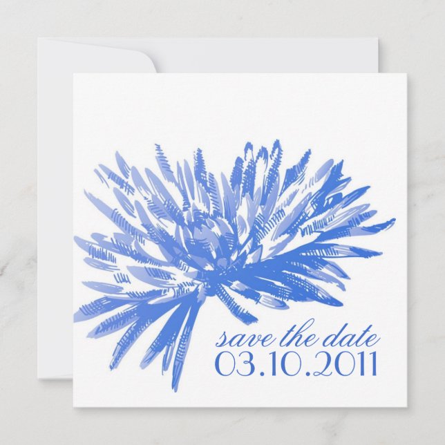 Cartões Modernos Florais de Salvar a Data (Frente)