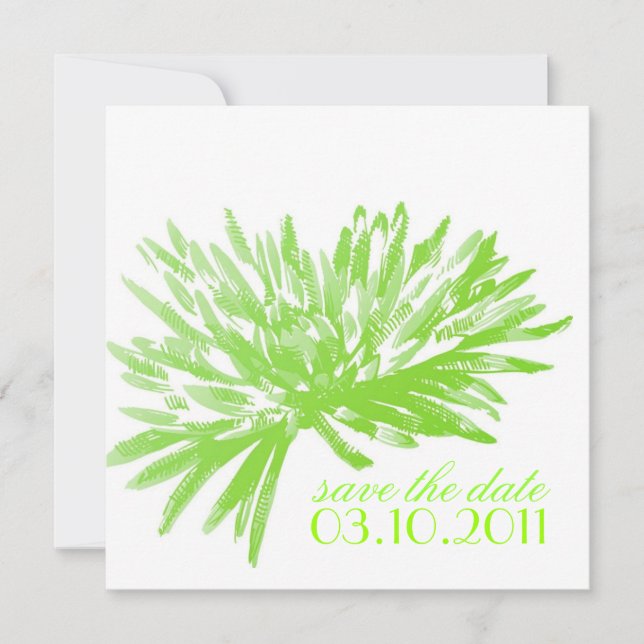 Cartões Modernos Florais de Salvar a Data (Frente)