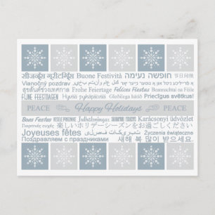 Cartões multilíngues de férias felizes