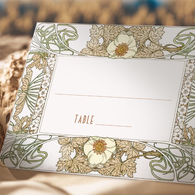 Cartões Nome Mesa Vintage Art Nouveau (Criador carregado)