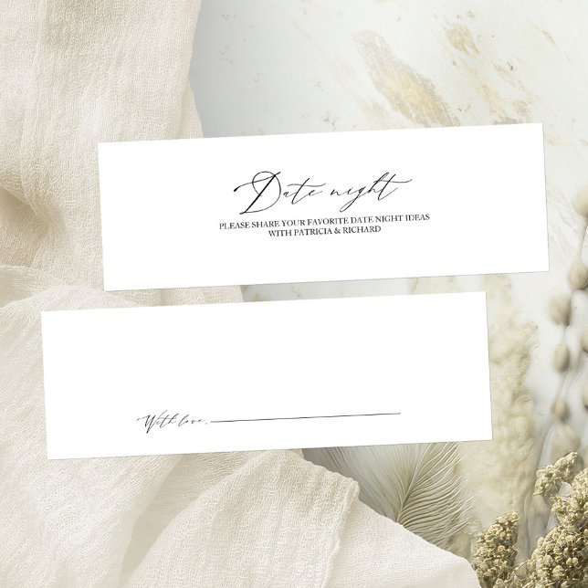 Cartões noturnos de data de Chá de panela minimali (Criador carregado)