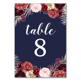 Cartões Números De Mesa De Casamento De Peônias De