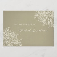 Cartões nupciais florais do convite do almoço do