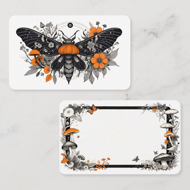 Cartões Oracle Vazio Moth (Frente/Verso)