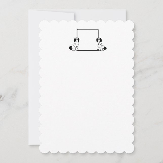 Cartões & papel de carta de nota do cão de (Frente)