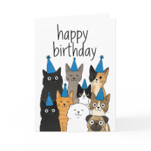Cartões para Amantes de Gatos - Cartão de Aniversá