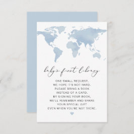 Cartões para bebês - Mapa mundial de livros para a