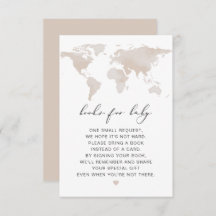 Cartões para bebês - Mapa mundial de livros para a