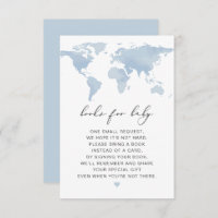 Cartões para bebês - Mapa mundial de livros para a