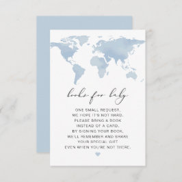 Cartões para bebês - Mapa mundial de livros para a