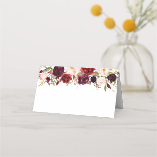 Cartões para etiquetas de Comida de Casamento Flor