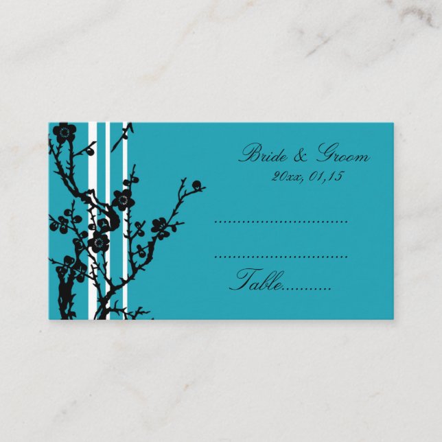 Cartões Para Fixação De Casamentos Florais De Pret (Frente)