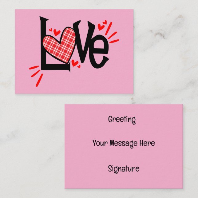 Cartões para o Namorados personalizados para crian (Frente/Verso)