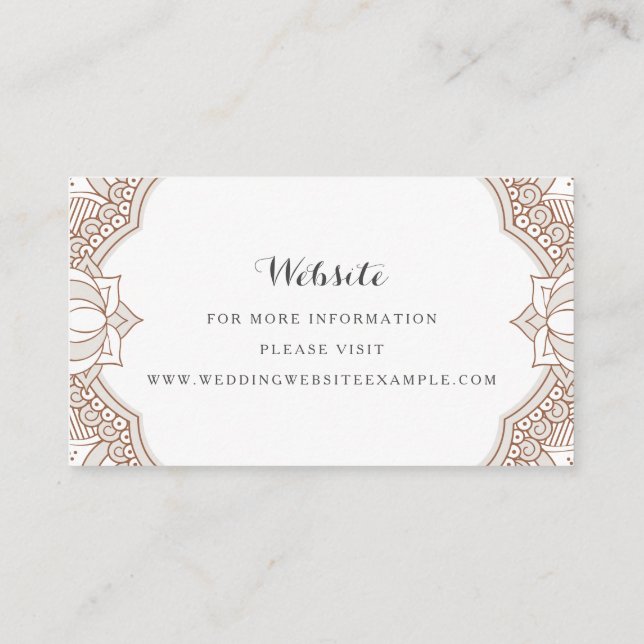 Cartões para site da Elegant Mehndi (Verso)