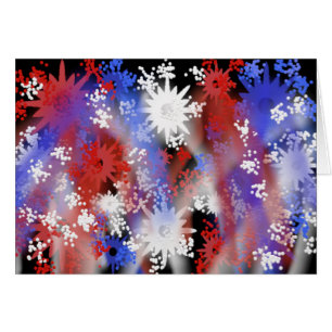 Cartões patrióticos dos fogos-de-artifício