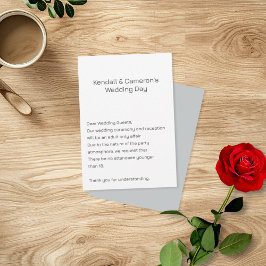 Cartões Pequenos de Enclosure de Casamento Neutro 