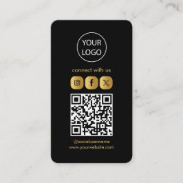 Cartões personalizados, código QR de mídia social 