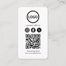 Cartões personalizados, código QR de mídia social 