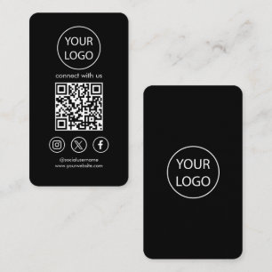 Cartões personalizados, código QR de mídia social