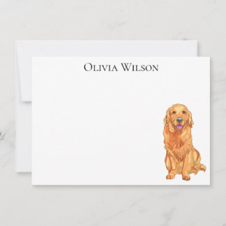 Cartões personalizados com golden retriever 
